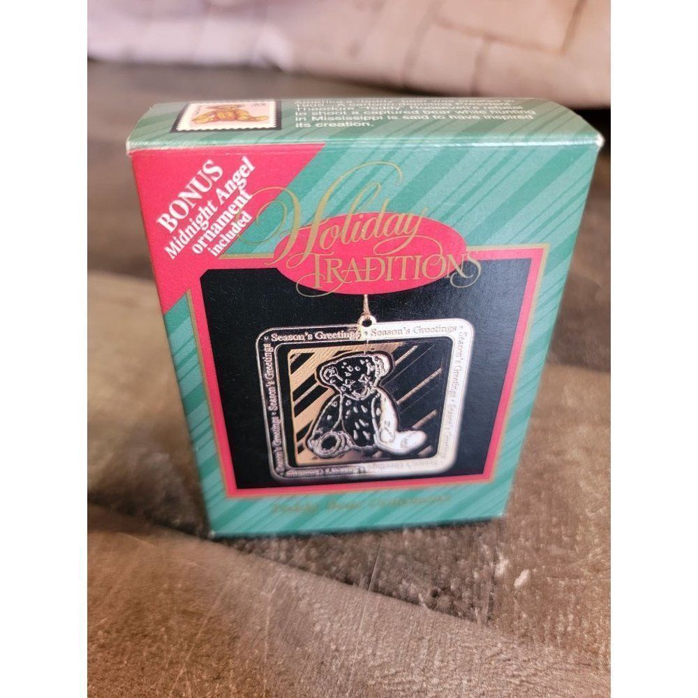 Holiday traditions teddy bear‎ ornaments 1998 Xmas decor